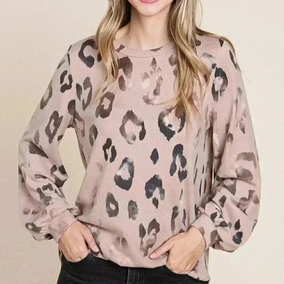 BRUSHED KNIT LOOSE FIT TOP - Picture 3 of 5